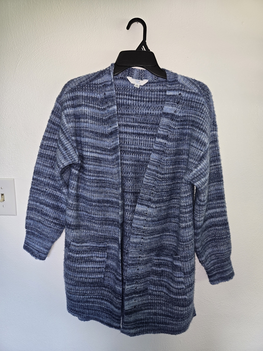 Time and Tru Blue Longline Cardigan